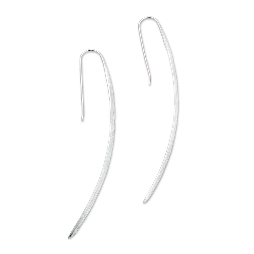 Modern Sterling Silver Drop Earrings - Modern Stalks