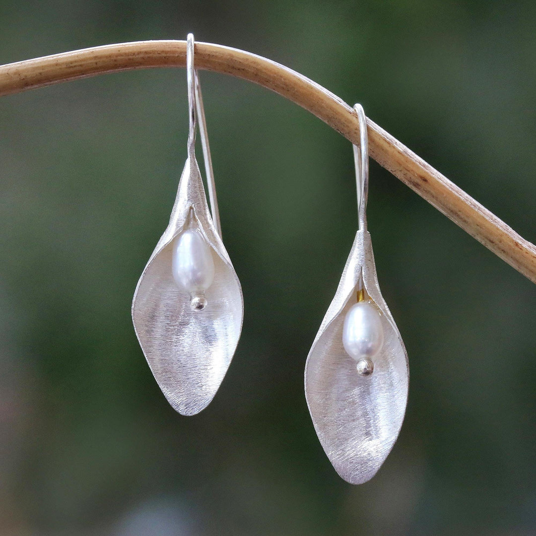 Modern Cultured Pearl Drop Earrings - Concealed Beauty