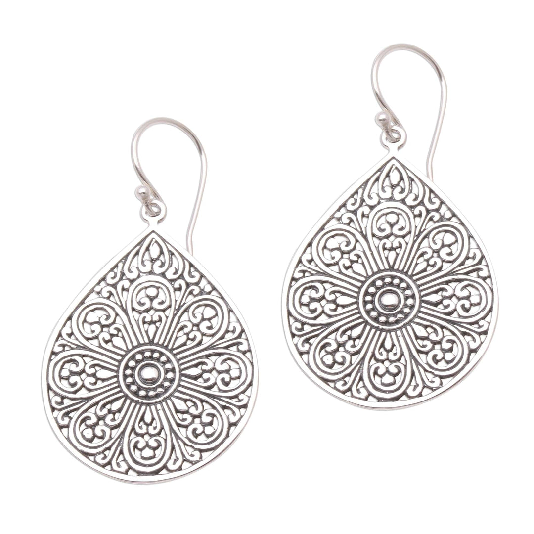 Drop-Shaped Sterling Silver Dangle Earrings - Glorious Teardrops