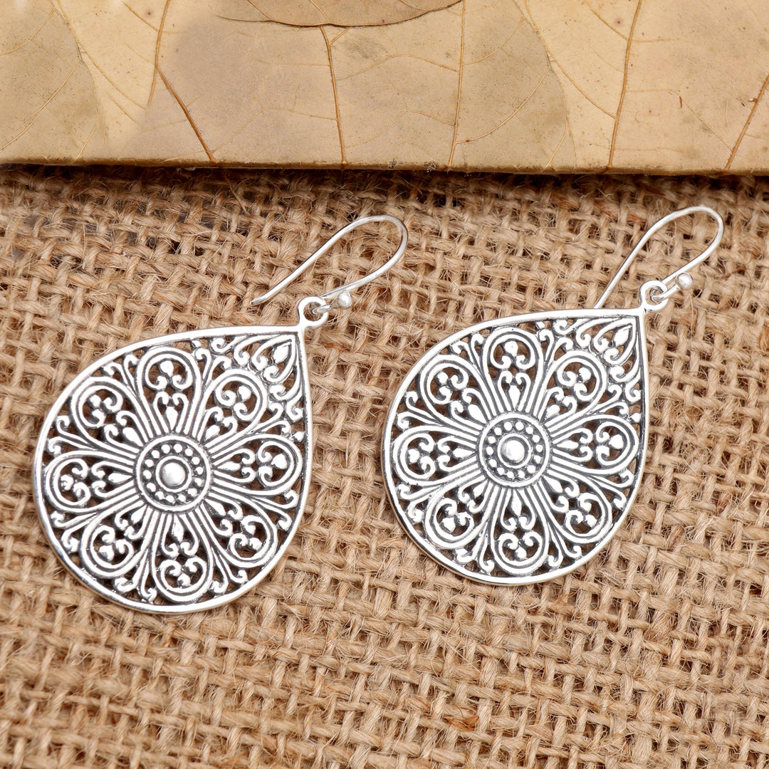 Drop-Shaped Sterling Silver Dangle Earrings - Glorious Teardrops