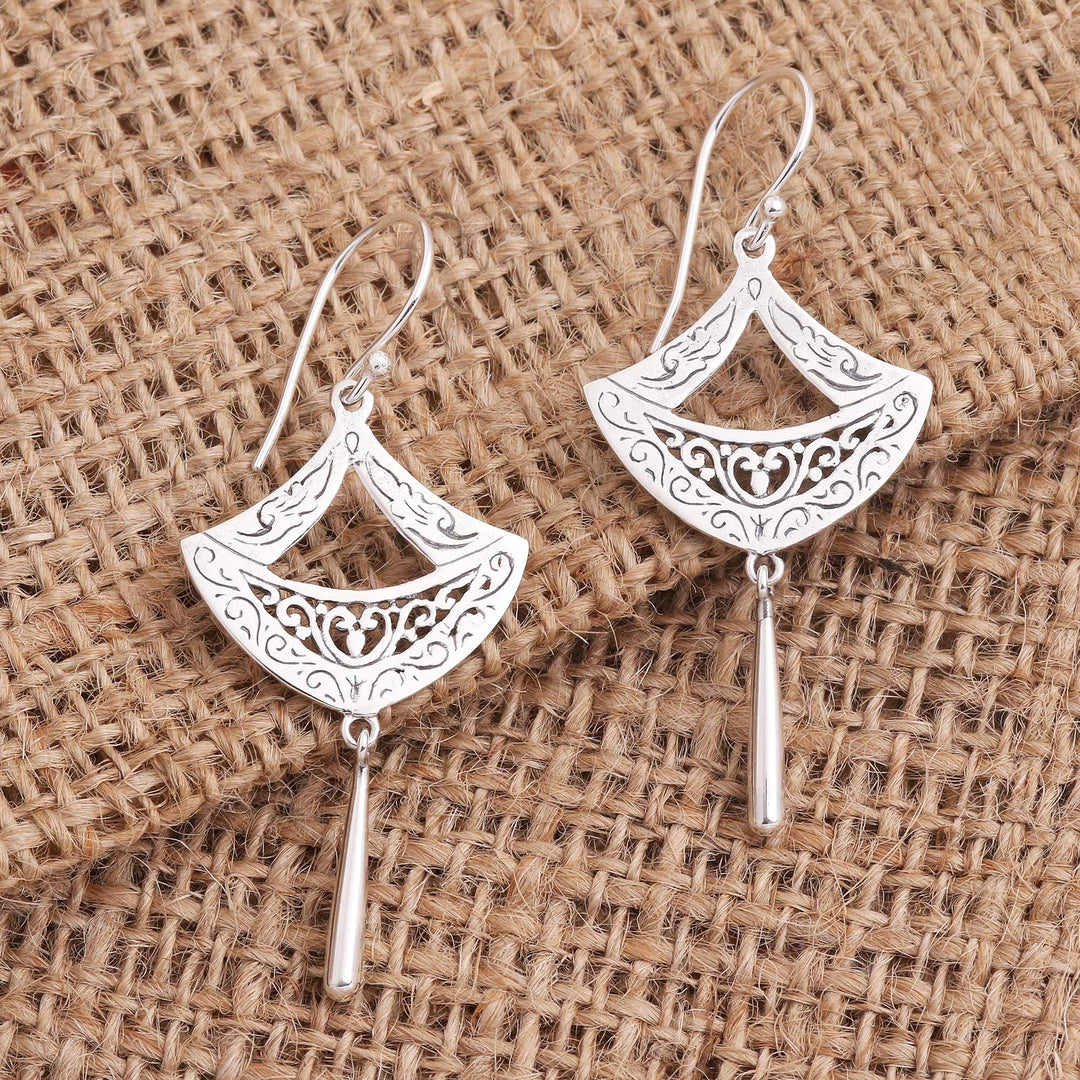 Sterling Silver Paper Lantern Dangle Earrings - Paper Lanterns