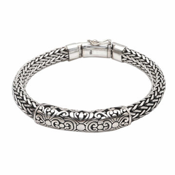 Sterling Silver Braided Naga Chain Bracelet - Ancient Beast