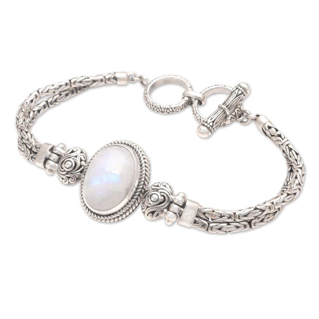 Rainbow Moonstone Pendant Bracelet - Rare Moon
