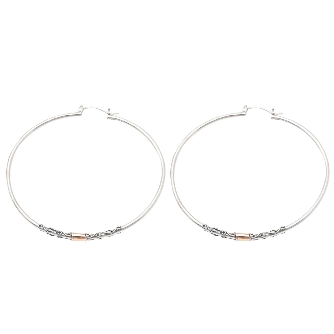 Gold-Accented Sterling Silver Hoop Earrings - Cold and Hot