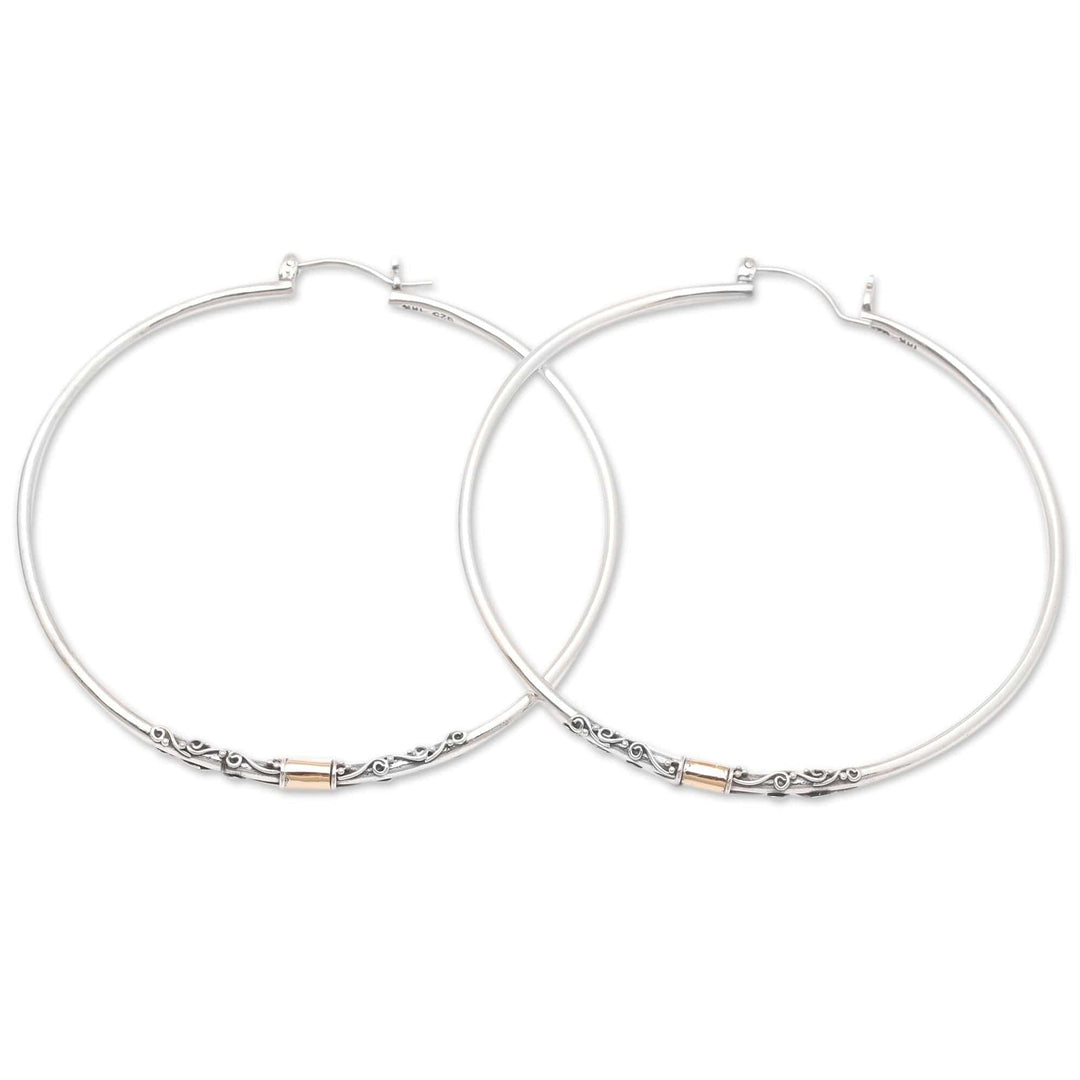 Gold-Accented Sterling Silver Hoop Earrings - Cold and Hot