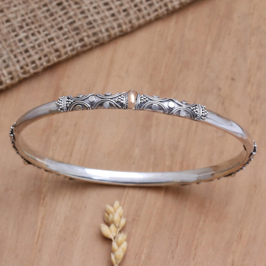 Gold-Accented Bangle Bracelet - Glimmer in Your Eye
