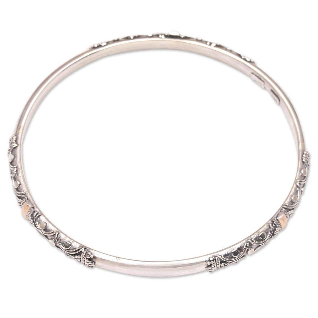 Gold-Accented Bangle Bracelet - Glimmer in Your Eye