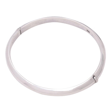 Sterling Silver Bangle Bracelet with High Polish Finish - Radiant Loop
