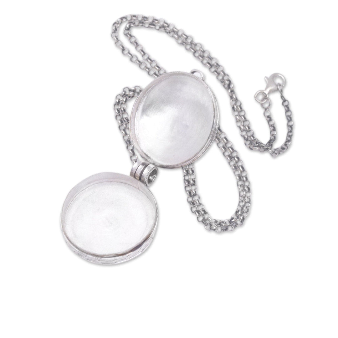 Sterling Silver Amethyst Locket Necklace - Amethyst Memories