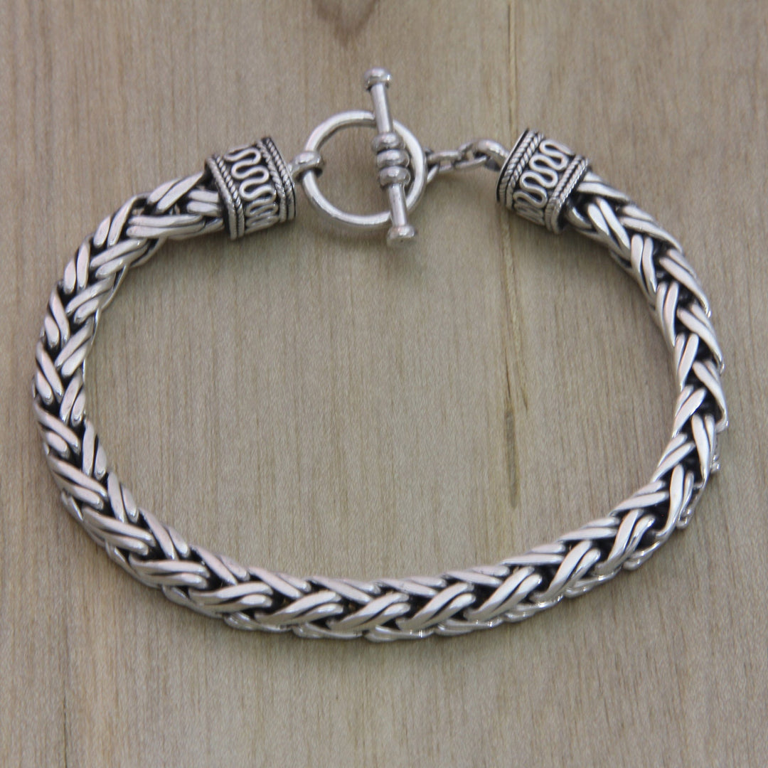 Men's Sterling Silver Chain Bracelet - Passion