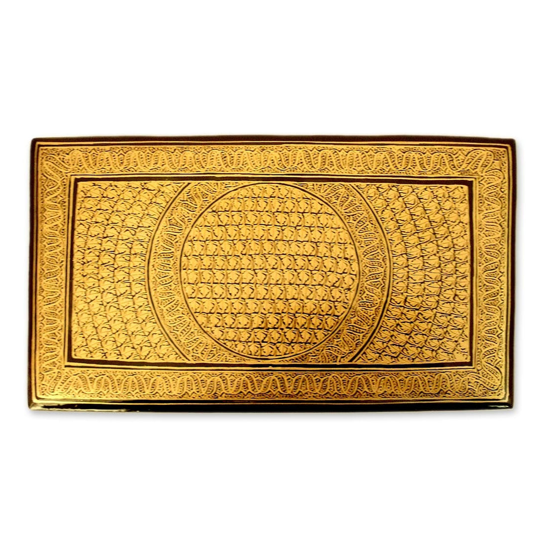 Papier Mache Jewelry Box from India - Kashmir Bouquet