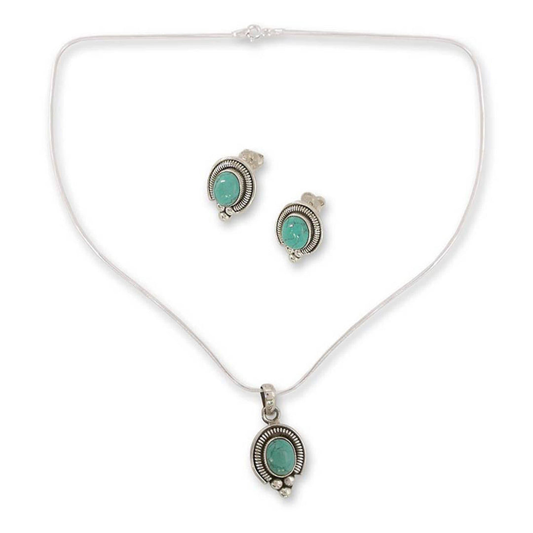 Sterling Silver Earrings and Necklace Jewelry Set - Song of Joy