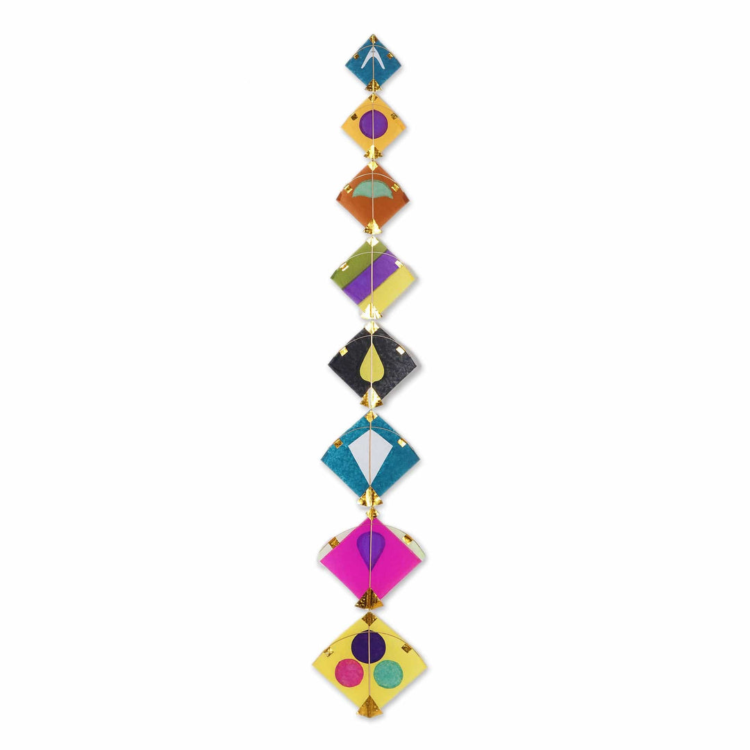Paper and Bamboo Kite Ornament for Wall from India (6 inch) - Kite Festival