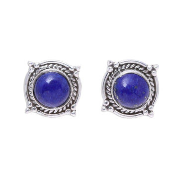 Lapis Lazuli Stud Earrings - Morning Crowns