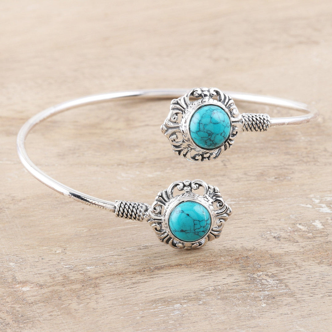 Sterling Silver Cuff Bracelet from India - Agra Alignment