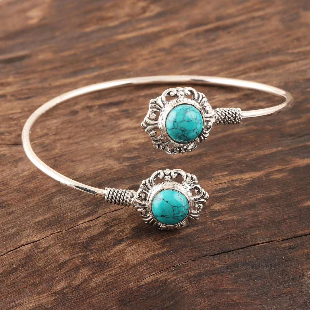 Sterling Silver Cuff Bracelet from India - Agra Alignment