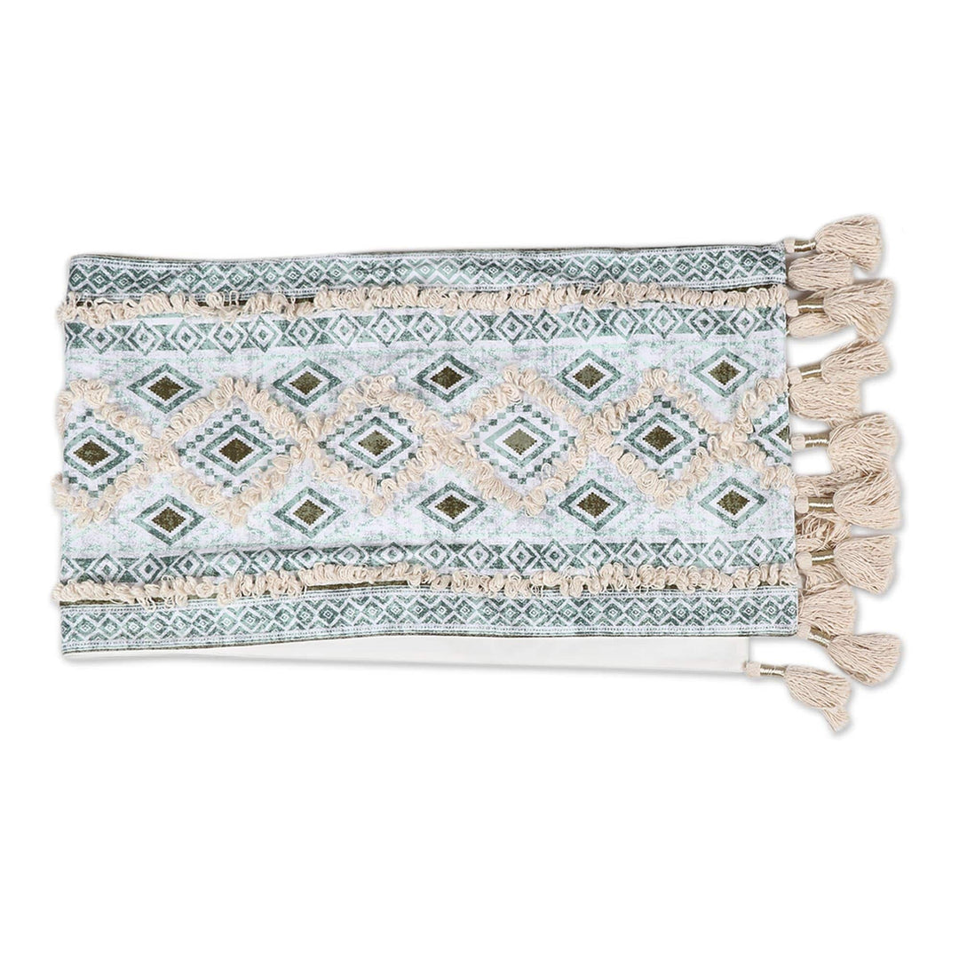 Fringed Cotton Table Linen Set (Set for 4) - Sea Diamonds