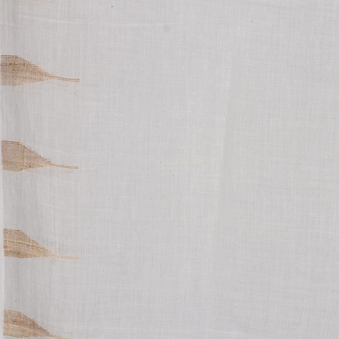 Hand Woven Cotton Muslin and Silk Shawl - Sandy Pyramids