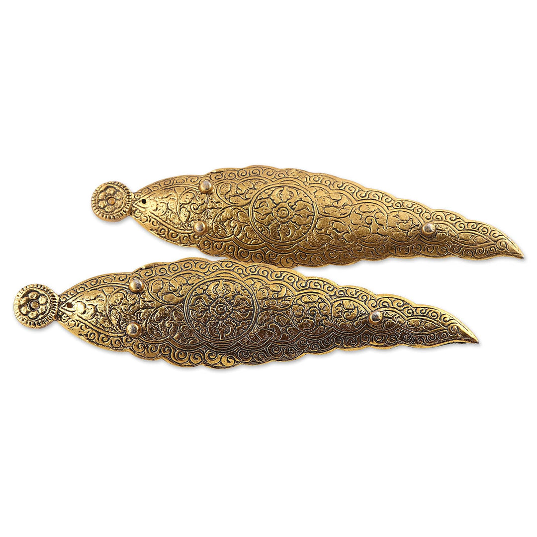 Brass Incense Holders with Antique Finish (Pair) - Buddha's Nature