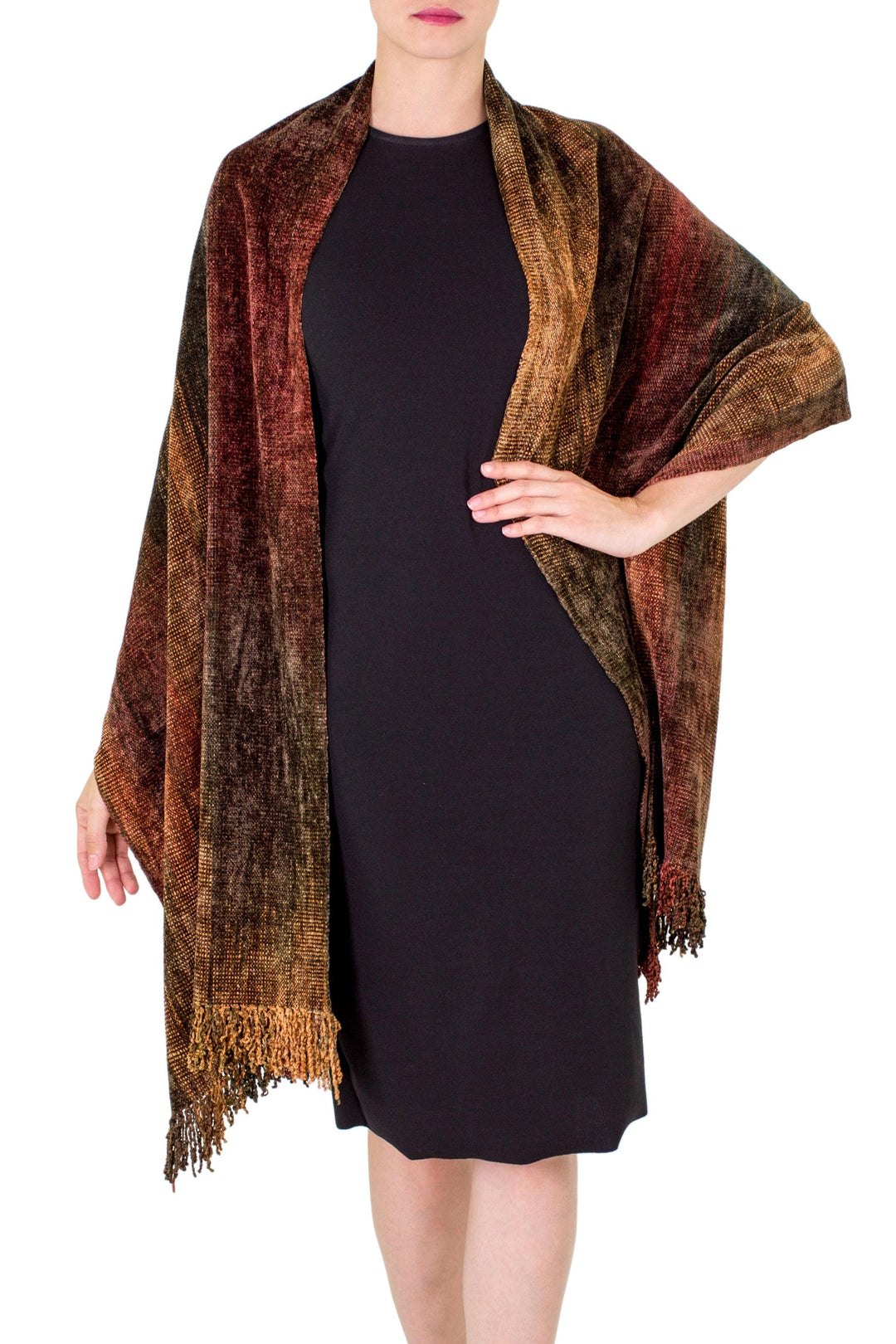 Unique Rayon from Bamboo Chenille Shawl - Volcano Land