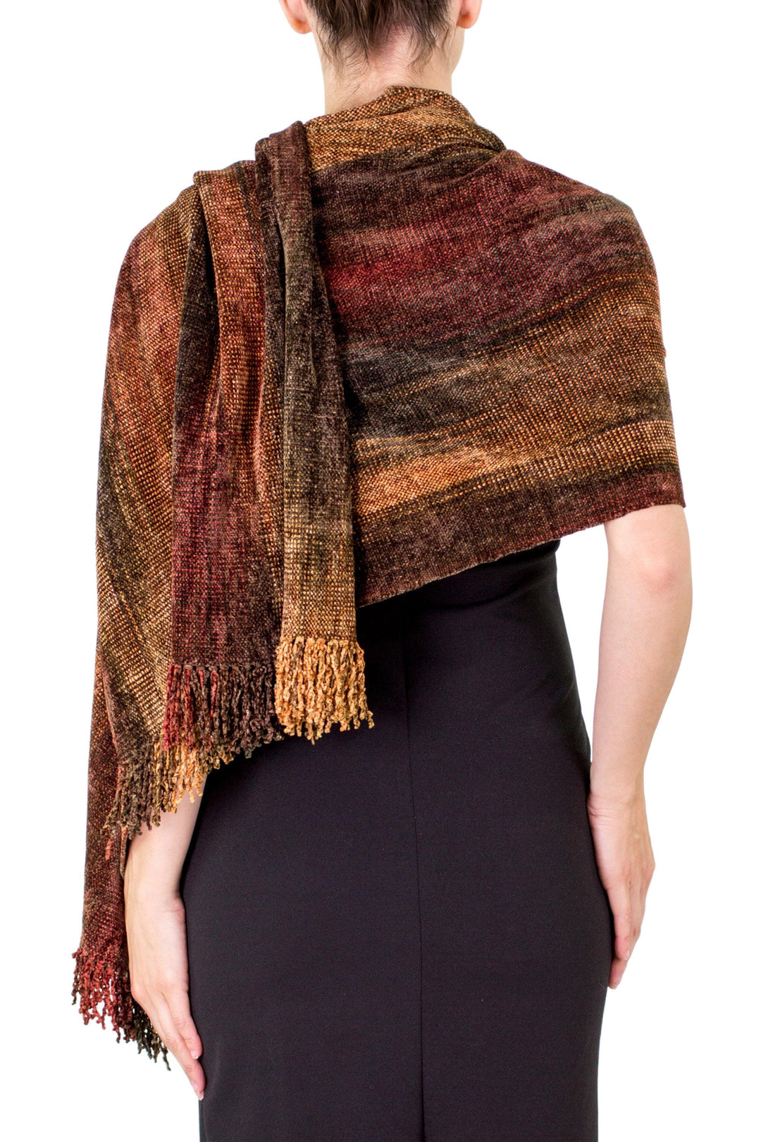 Unique Rayon from Bamboo Chenille Shawl - Volcano Land