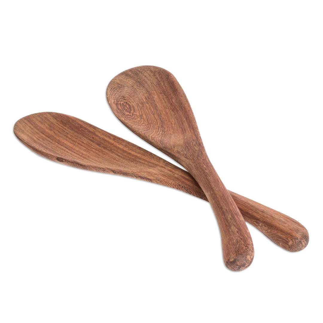 Wood Cooking Utensil Mixing Spatulas (Pair) - Peten Surprise