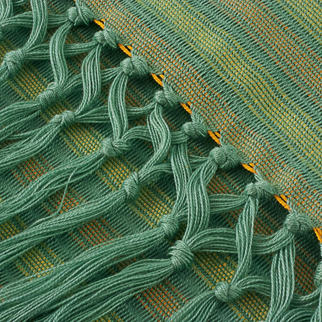 Artisan Crafted Cotton Striped Scarf - Eco Fantasy