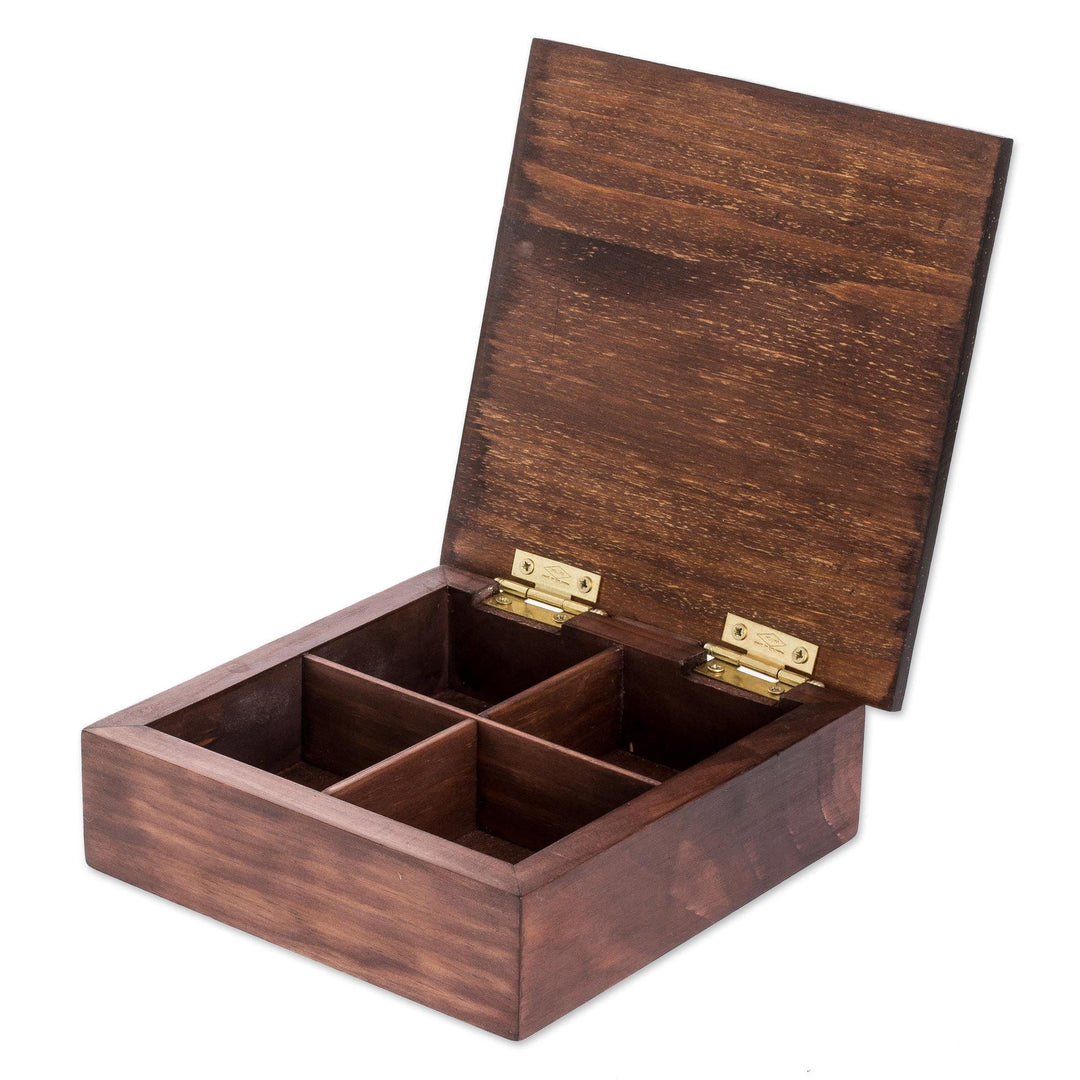 Collectible Wood 8-Inch Tea Box - Dresden Codex