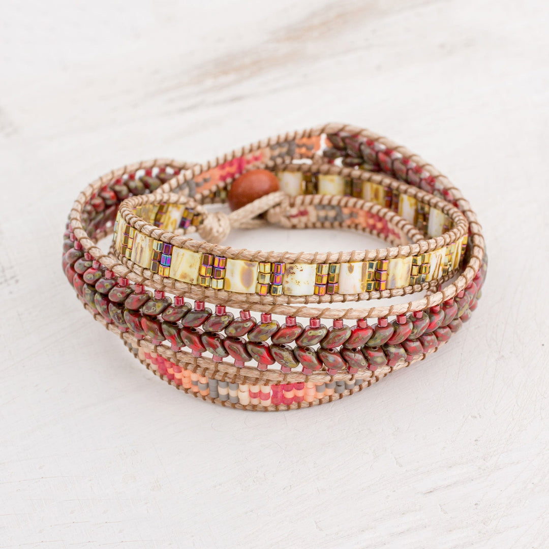 Beaded Wrap Bracelet - Country Land