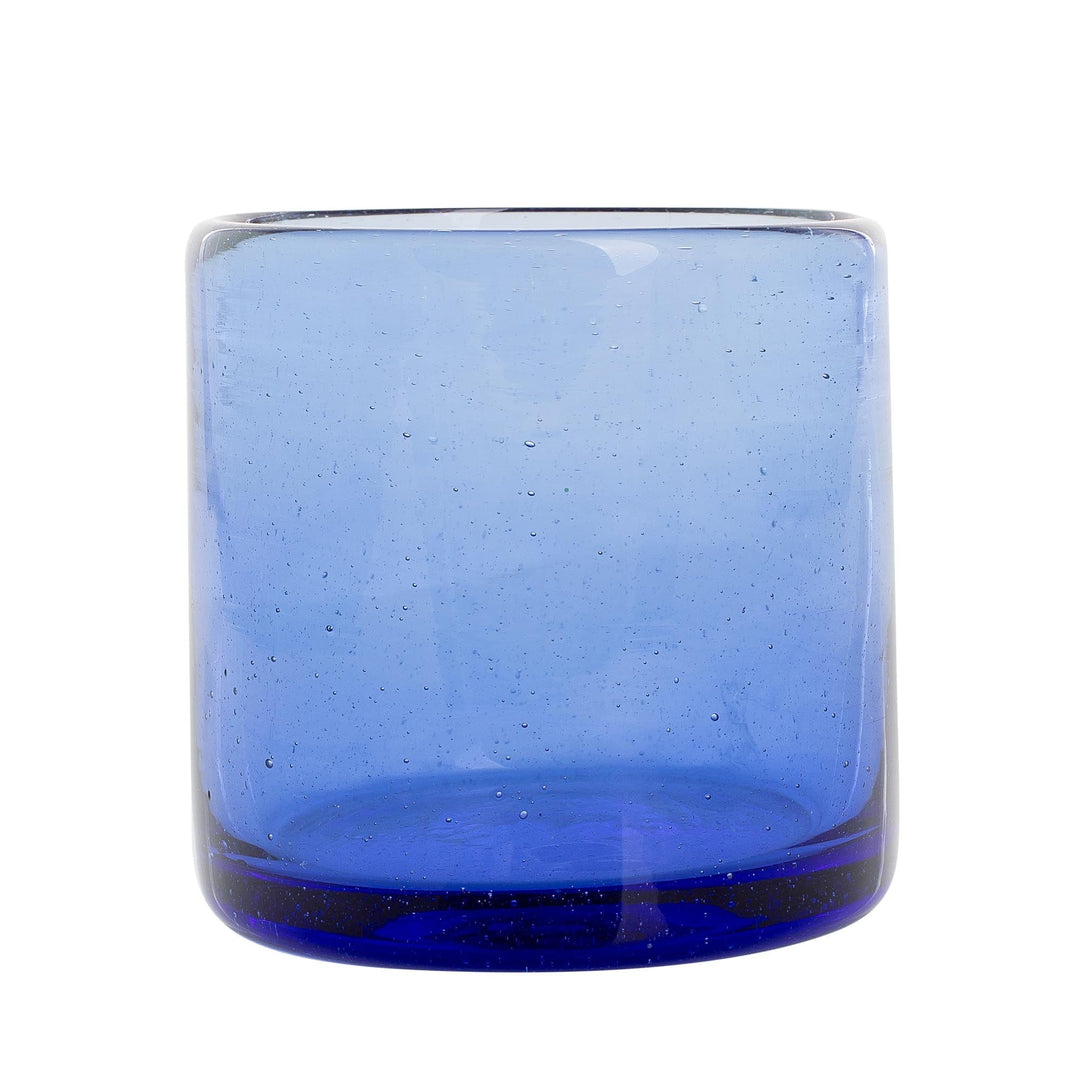 Recycled Glass Juice Glasses in Blue (Set of 4) - Profound Blue