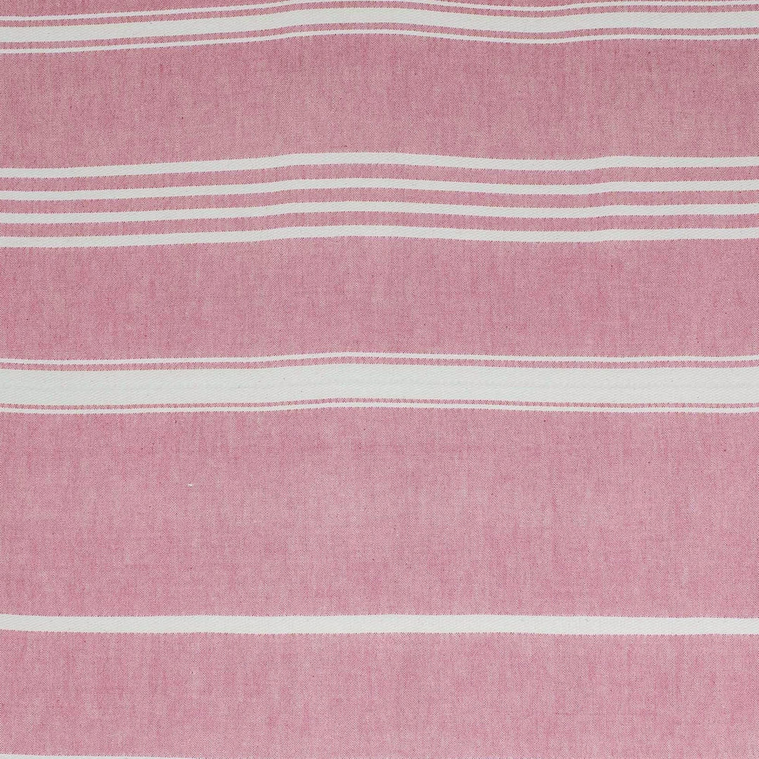 Striped Cotton Beach Towel in Crimson from Guatemala - Sweet Relaxation in Crimson