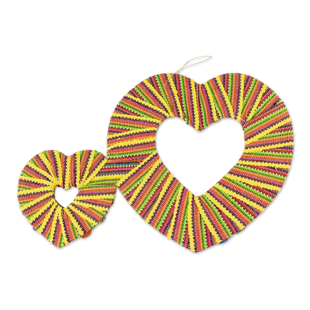 Worry Doll Double Heart Wreath - Hearts are Blessed