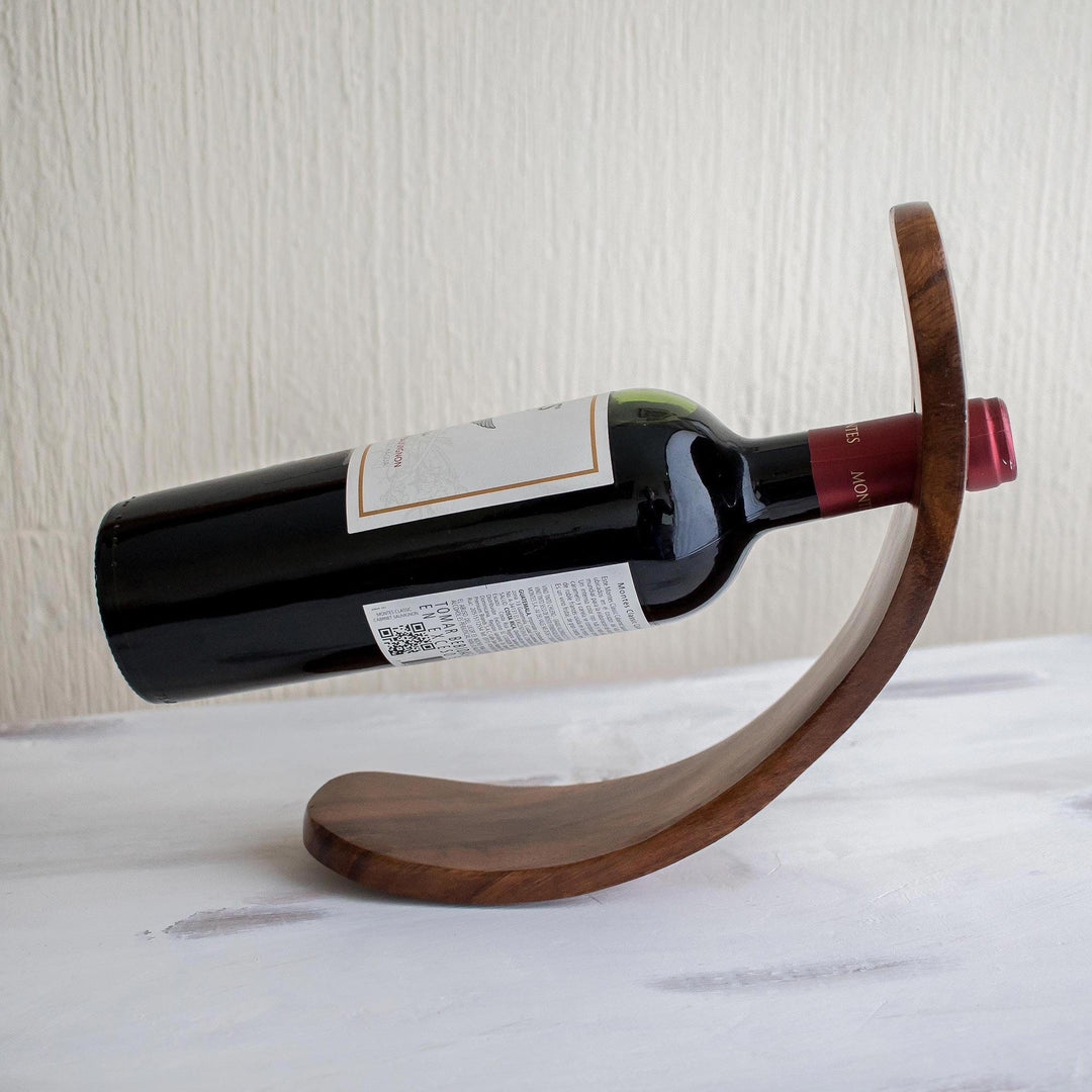 Reclaimed Wood Wine Bottle Holder - Slope