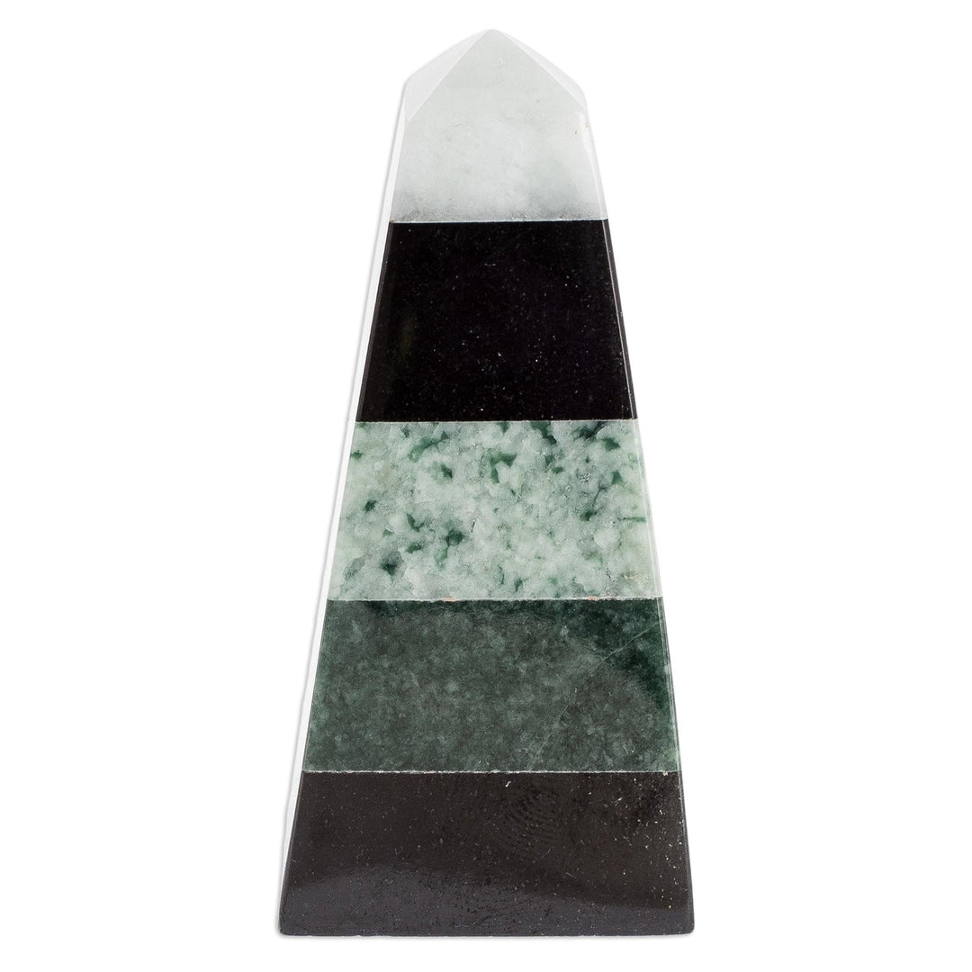 Multicolored Jade Obelisk - Healing Power