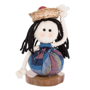 Salvadoran Decorative Collectible Doll - Salvadoran Girl in Blue