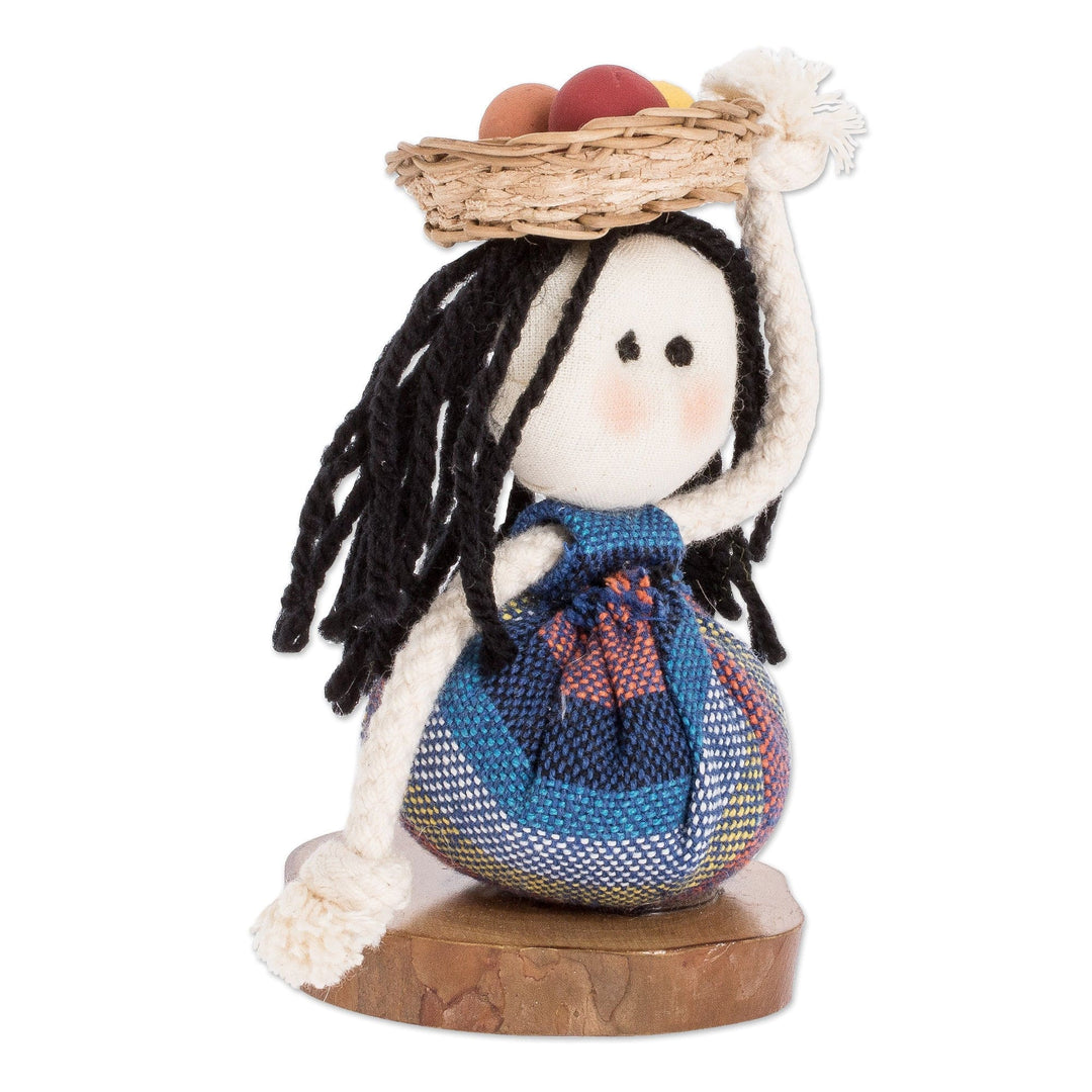 Salvadoran Decorative Collectible Doll - Salvadoran Girl in Blue