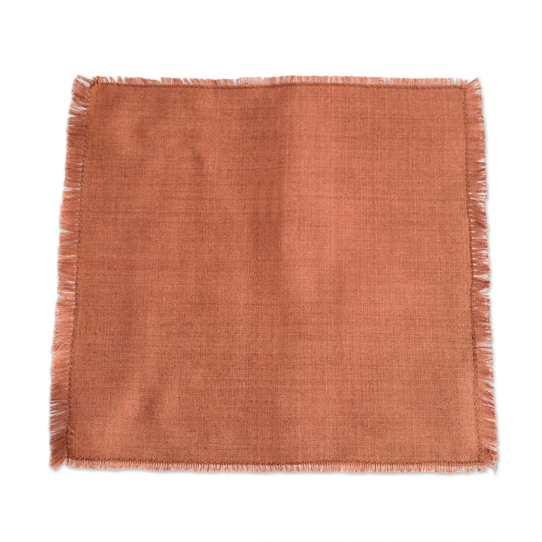 Handmade Cotton Table Linen Set (Set for 6) - Nutmeg Stripe