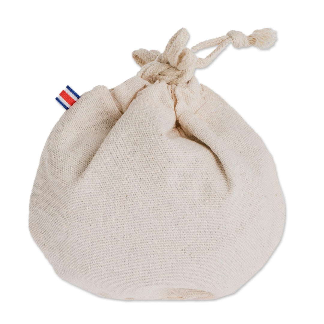 Hand Painted Costa Rican Toucan Cotton Drawstring Pouch - Ariel Toucan