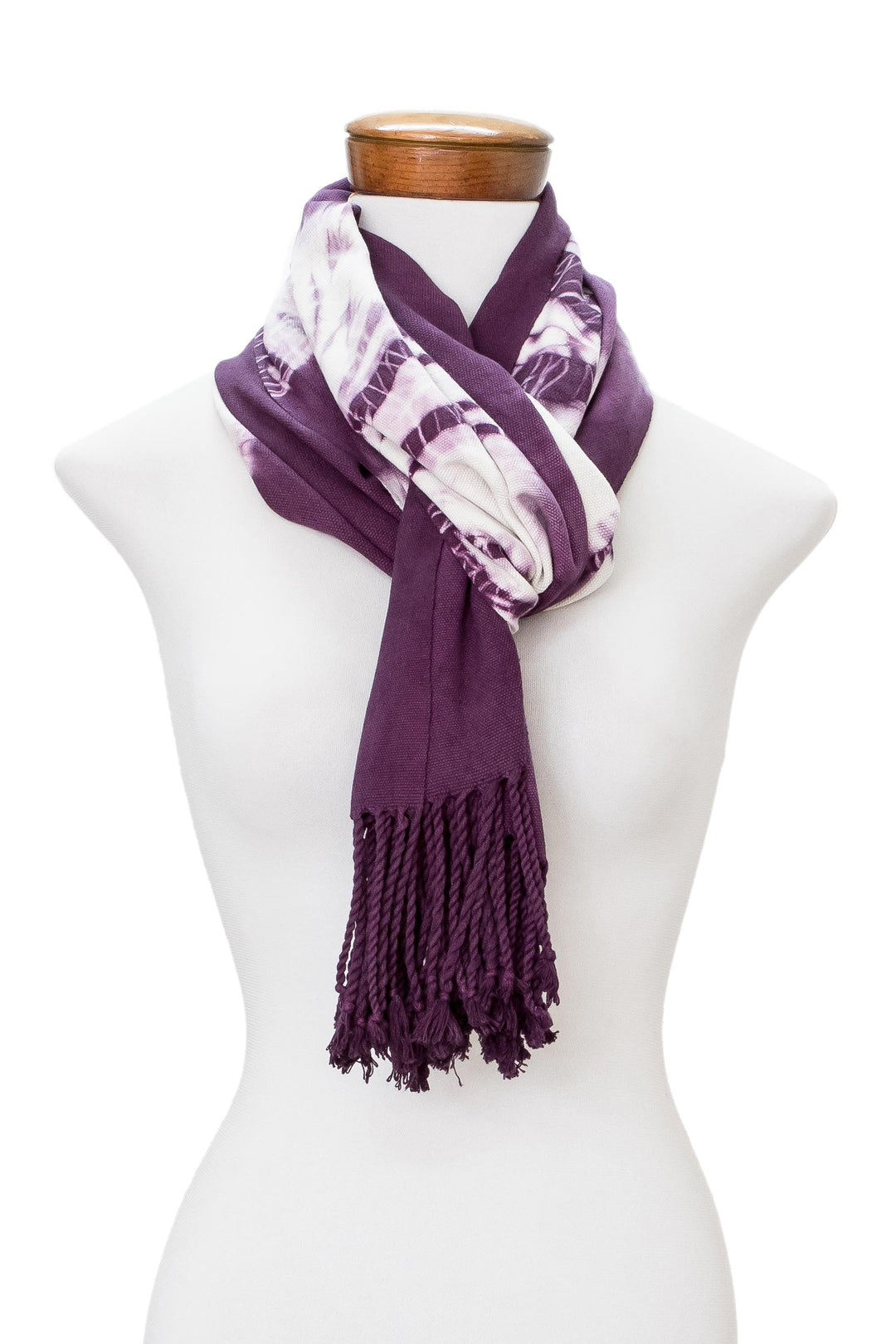 Tie-Dyed Purple Scarf - Santiago Purple