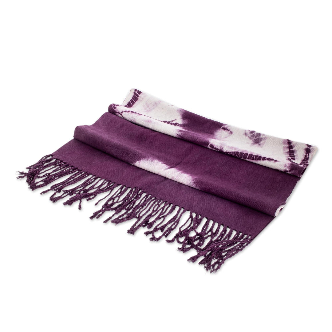 Tie-Dyed Purple Scarf - Santiago Purple
