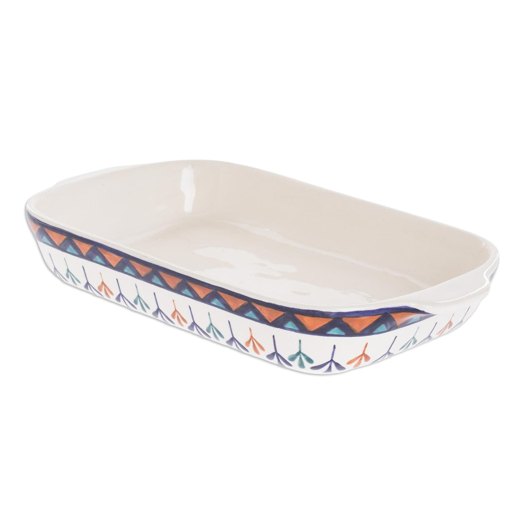 Ceramic Hand Painted Rectangular Casserole Dish - Antigua Breeze