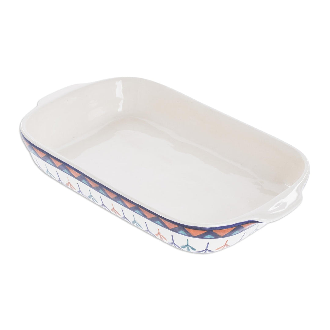 Ceramic Hand Painted Rectangular Casserole Dish - Antigua Breeze