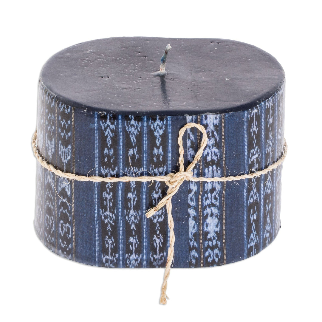 Handmade Rectangular Dark Blue Candle - Santa Catarina Palopo Blue