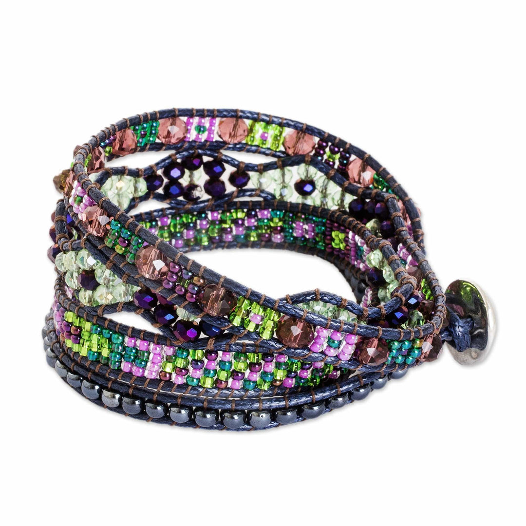 Handcrafted Bead Wrap Bracelet - Fresh Harvest