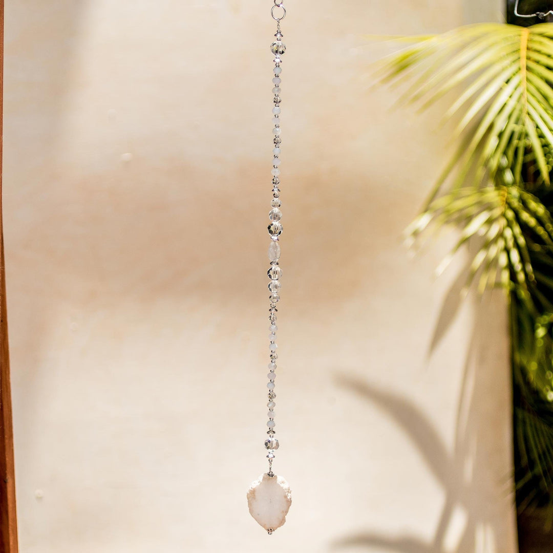 Quartz and Crystal Suncatcher Crafted in Guatemala - Precious Whispers