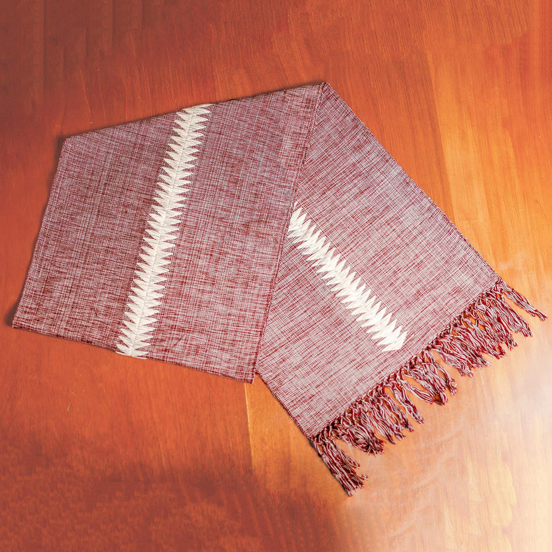 Handloomed Cotton Table Runner - Homey Elegance