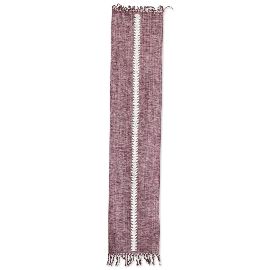 Handloomed Cotton Table Runner - Homey Elegance