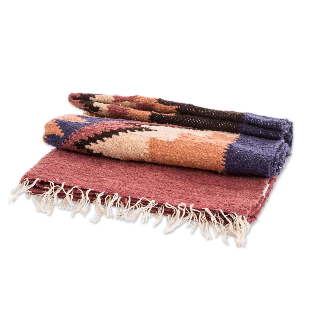 Handloomed Acrylic Geometric Area Rug in Brown (2.5x4.5) - Ancestral Diamonds