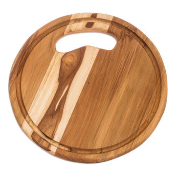 Round Teak Wood Cutting Board - Tastes Like Home