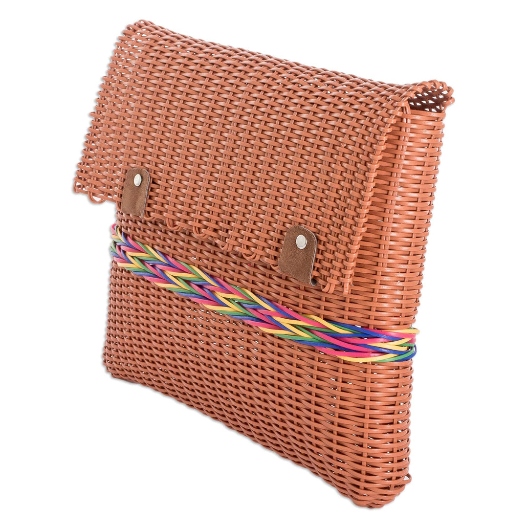 Brown Eco-Friendly Handwoven Document Case - Organized